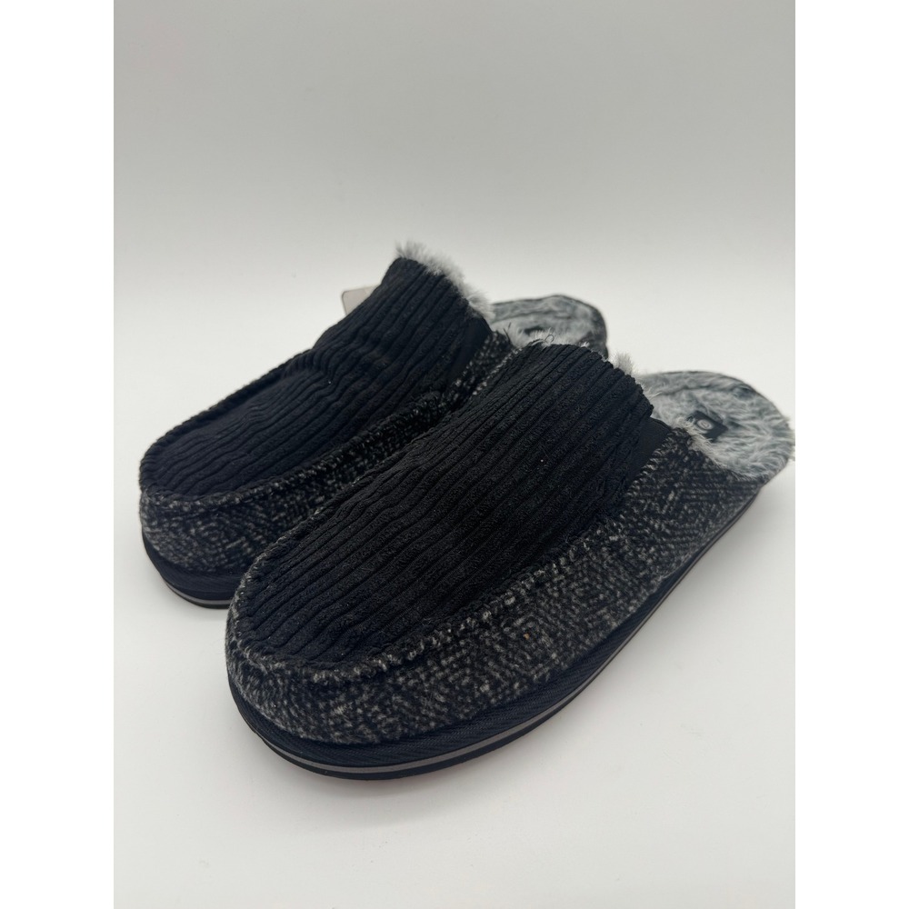 ONCAI Men's Slippers Size‎ 10 Black Plaid Memory Foam House Shoes
